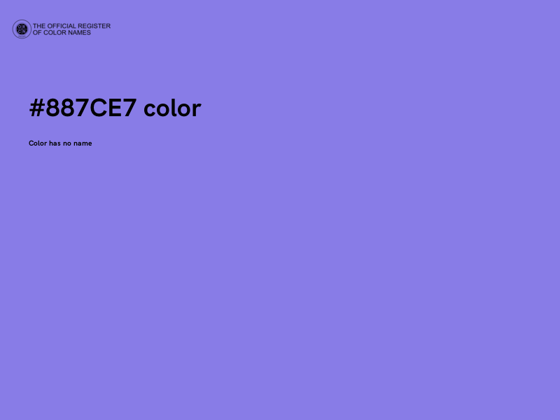 #887CE7 color image