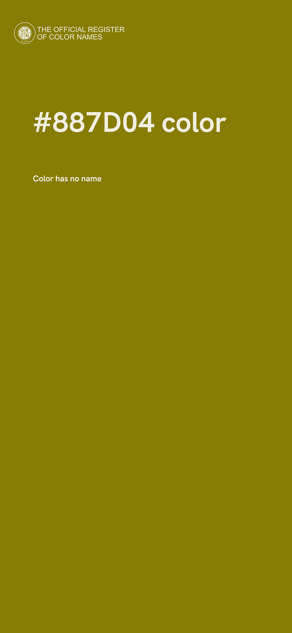 #887D04 color image