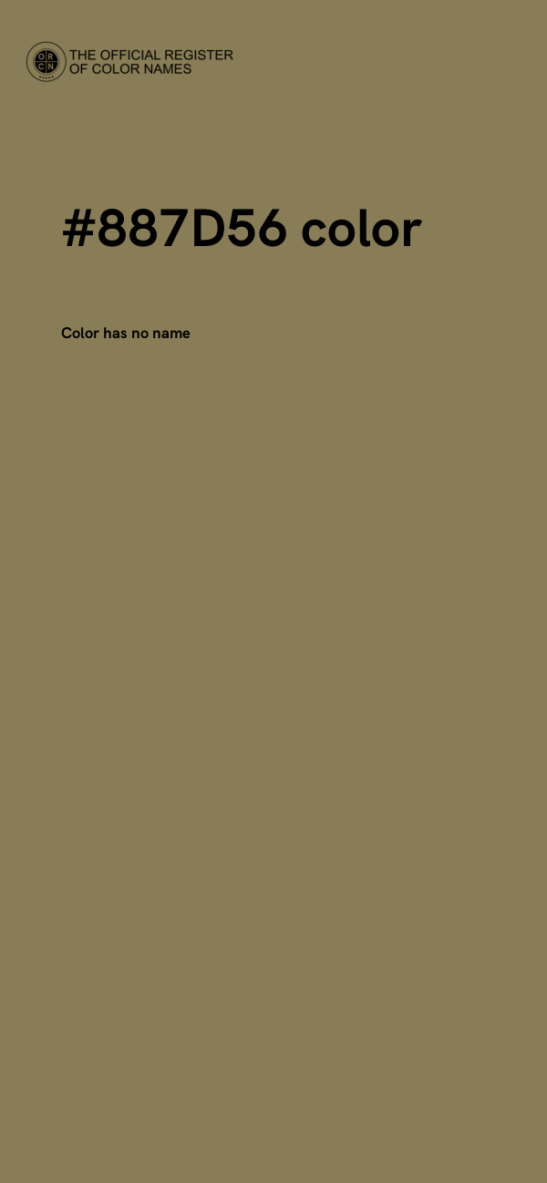 #887D56 color image