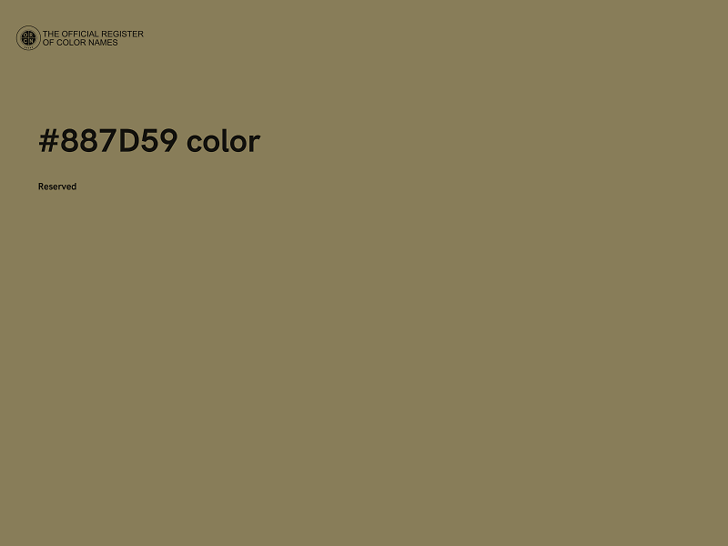 #887D59 color image
