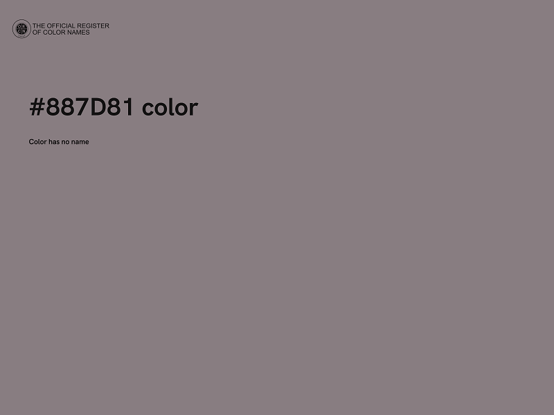 #887D81 color image