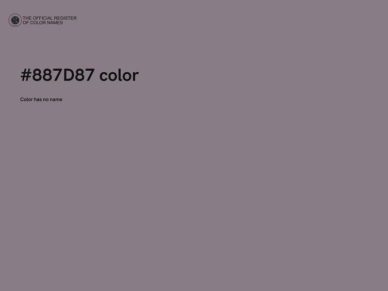 #887D87 color image