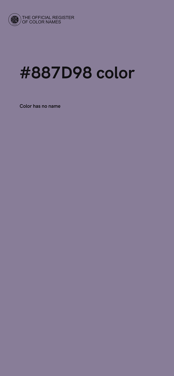 #887D98 color image