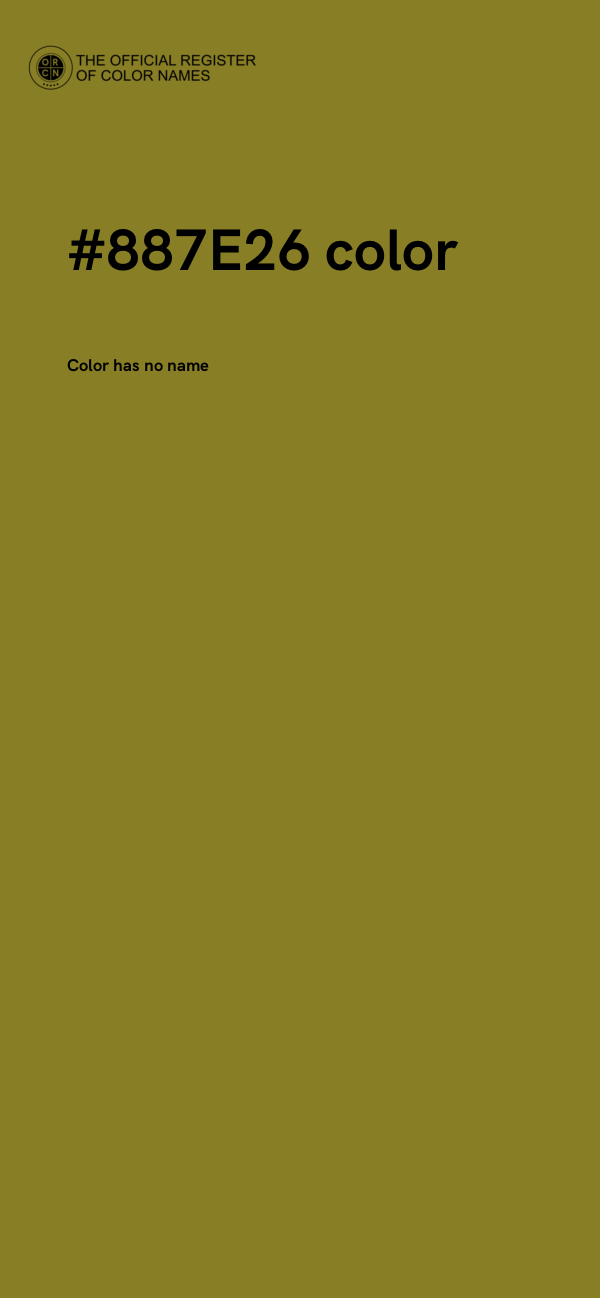 #887E26 color image