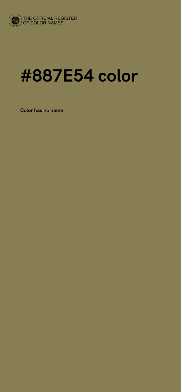 #887E54 color image