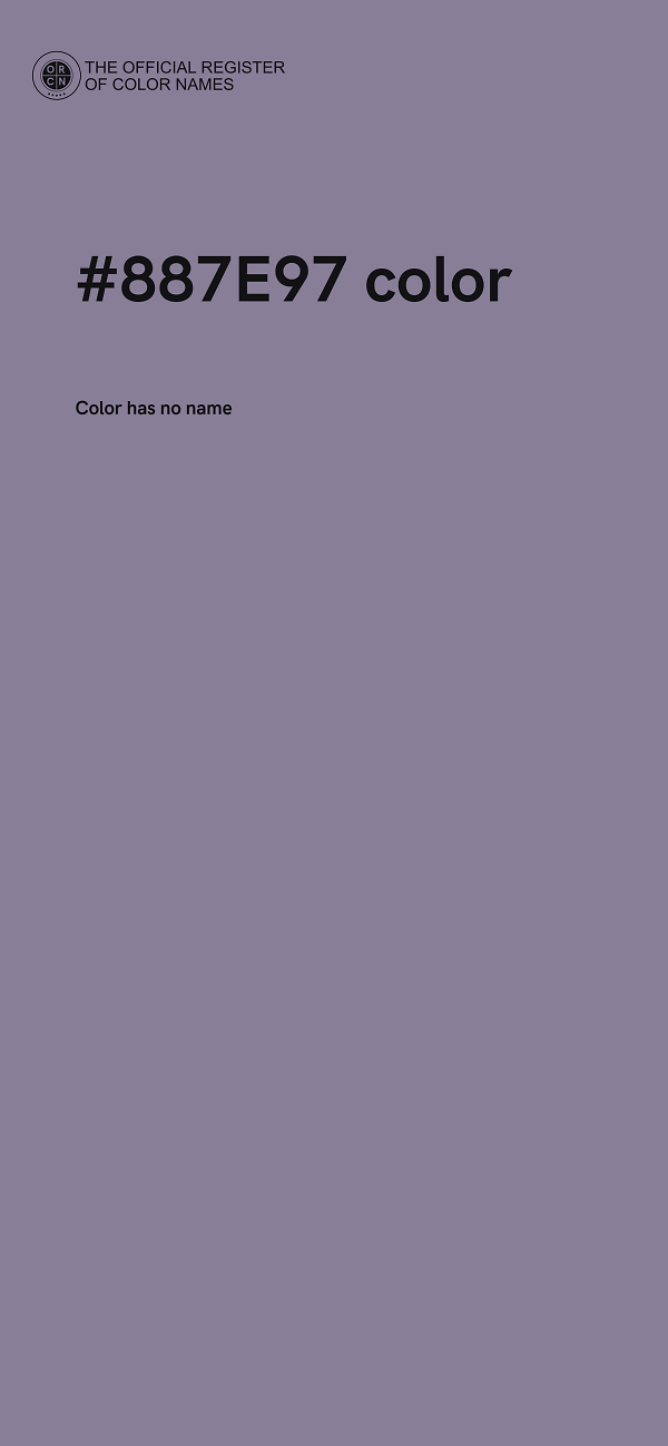 #887E97 color image