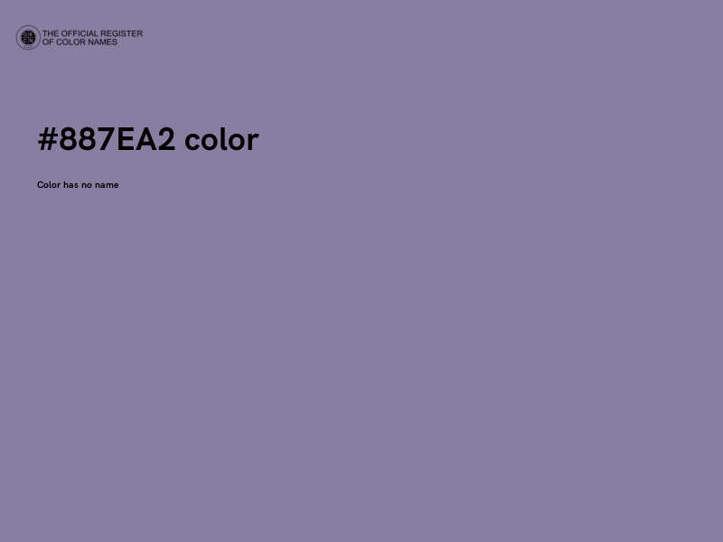 #887EA2 color image