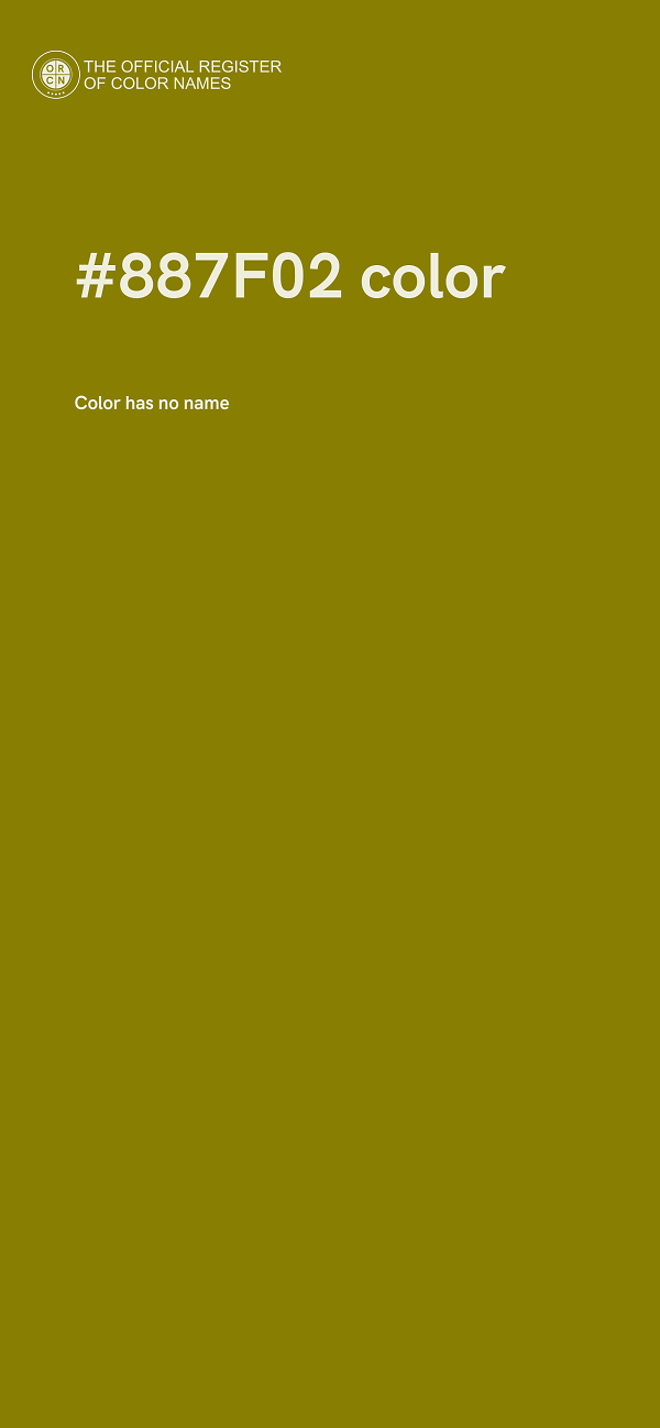 #887F02 color image
