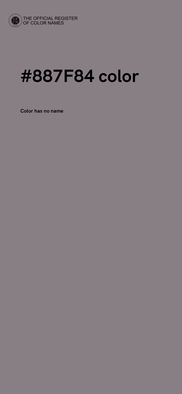 #887F84 color image