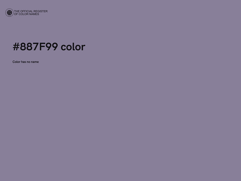 #887F99 color image