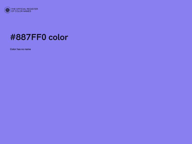 #887FF0 color image