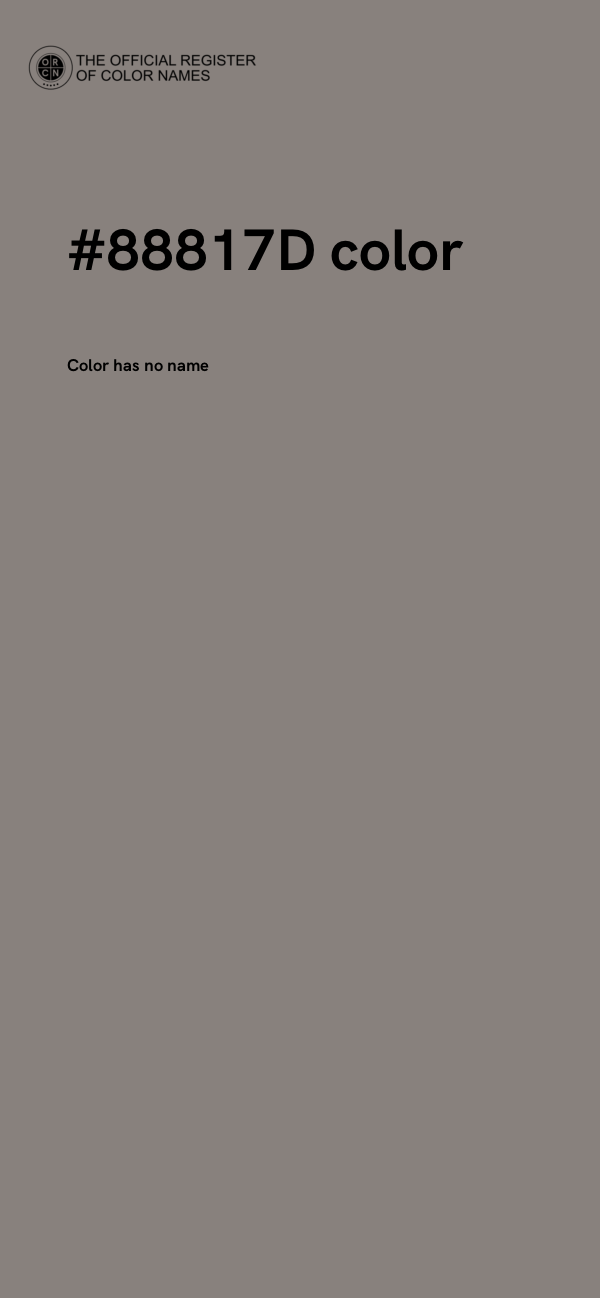 #88817D color image
