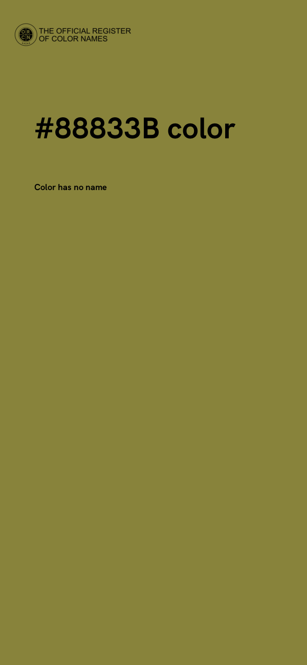 #88833B color image