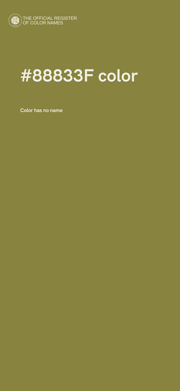 #88833F color image