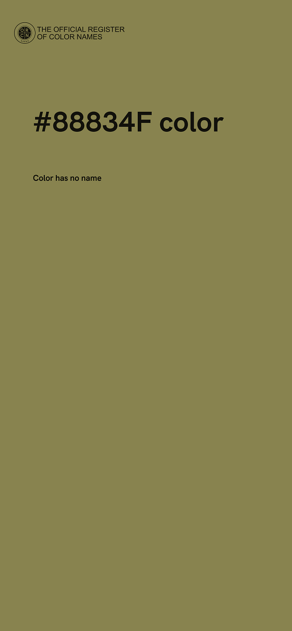 #88834F color image