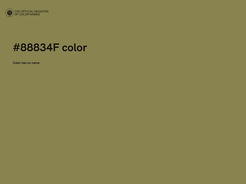 #88834F color image