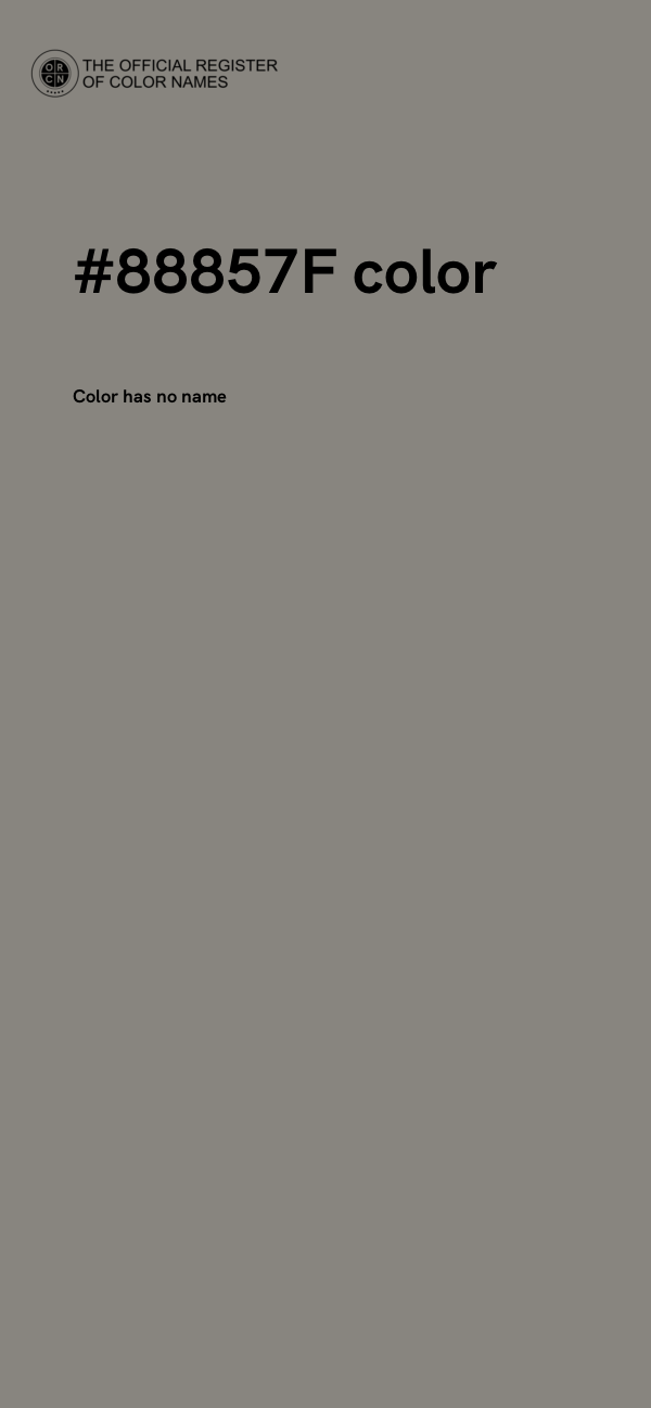 #88857F color image