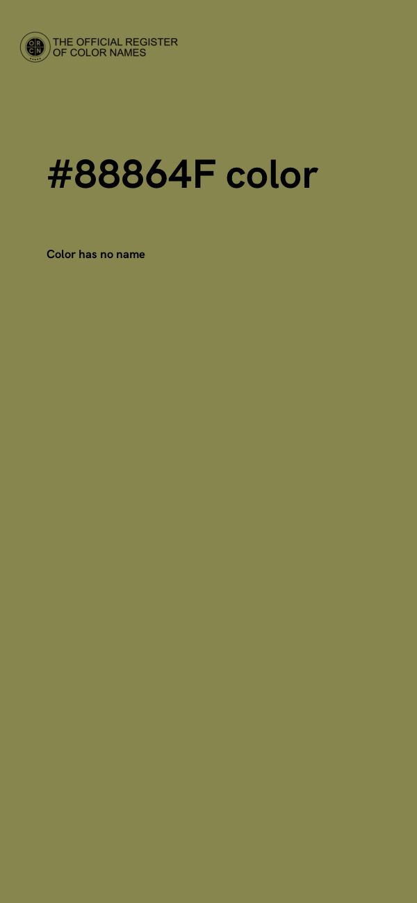 #88864F color image