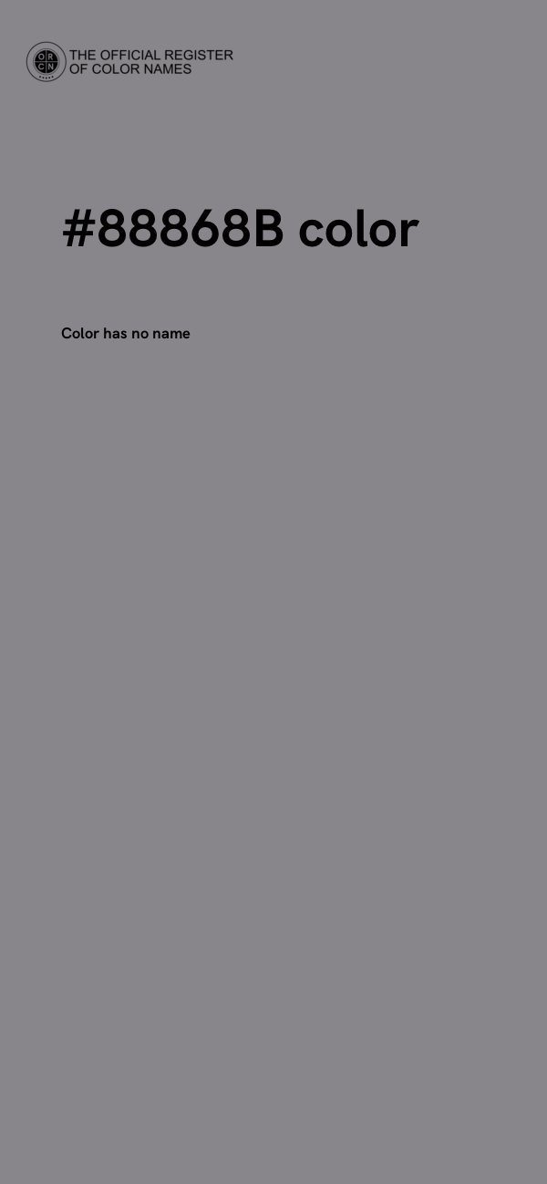 #88868B color image