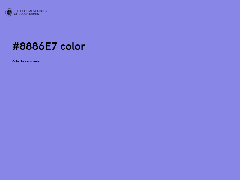 #8886E7 color image