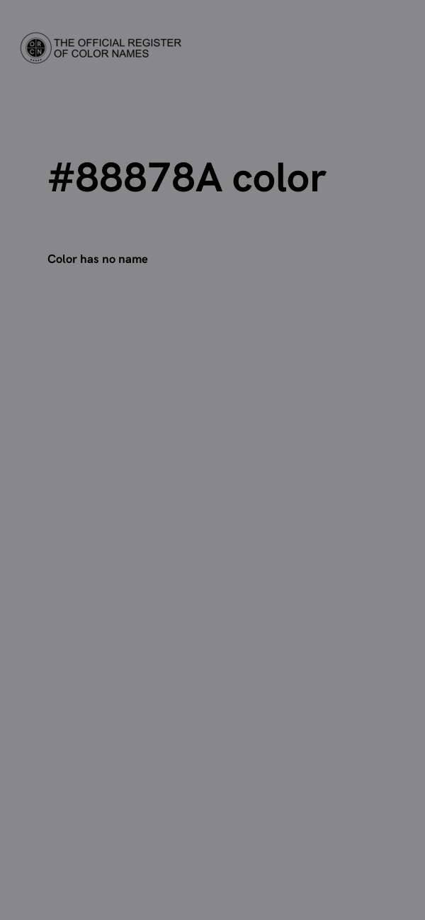 #88878A color image