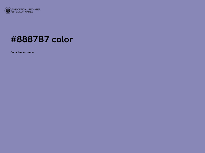 #8887B7 color image