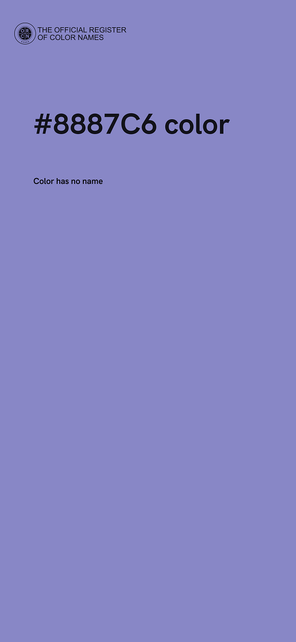 #8887C6 color image