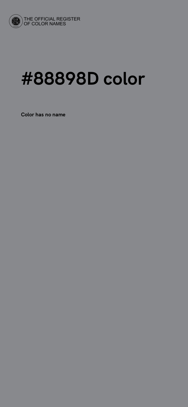#88898D color image