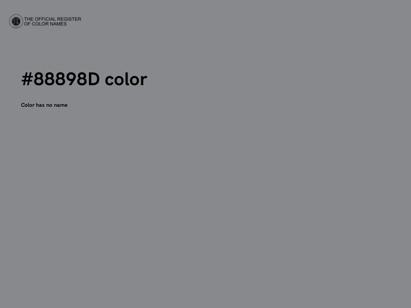 #88898D color image