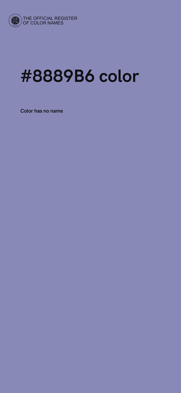 #8889B6 color image