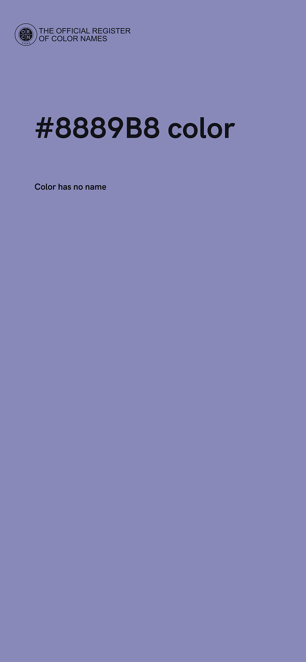 #8889B8 color image