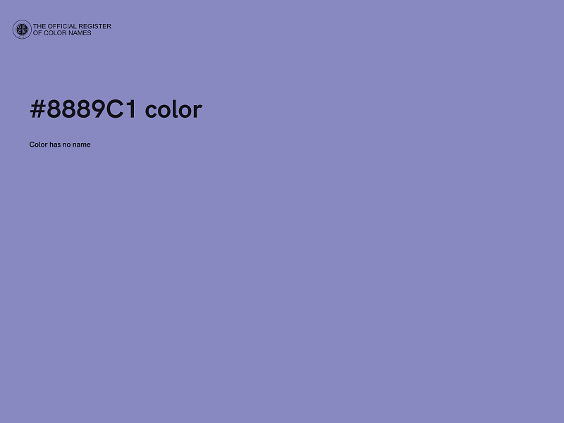 #8889C1 color image