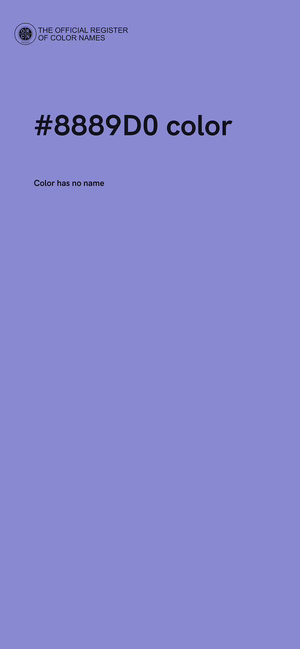 #8889D0 color image