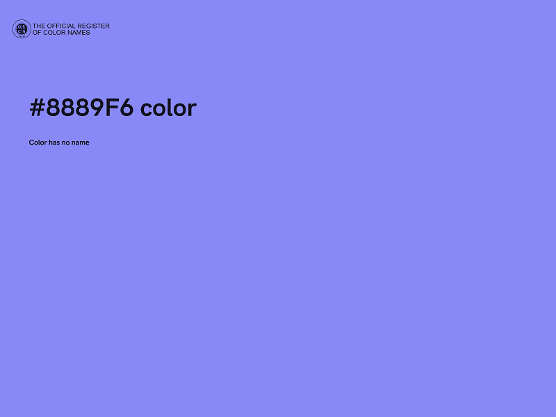 #8889F6 color image
