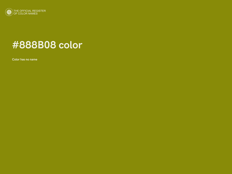 #888B08 color image