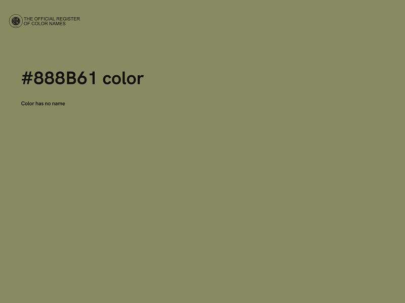 #888B61 color image