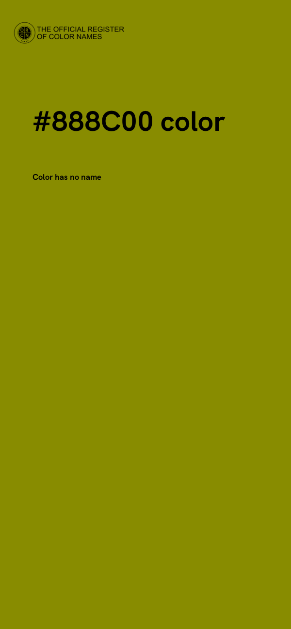 #888C00 color image