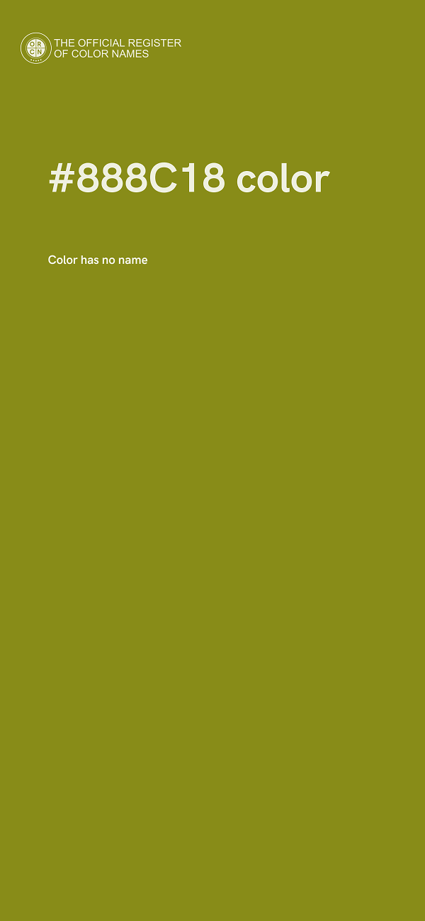 #888C18 color image