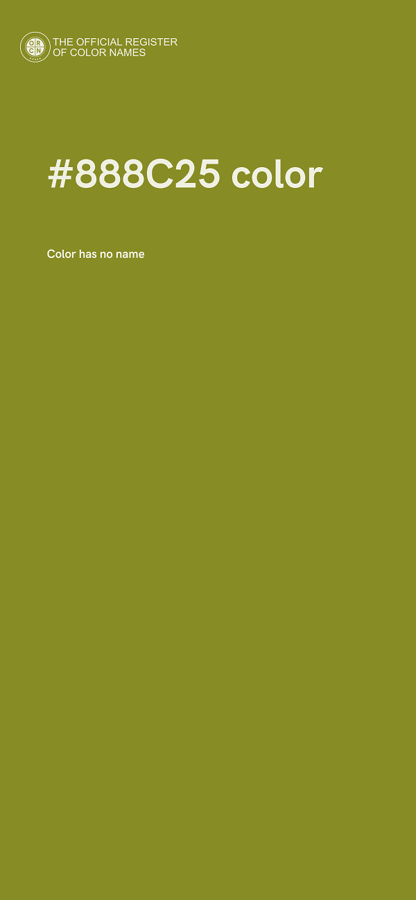 #888C25 color image