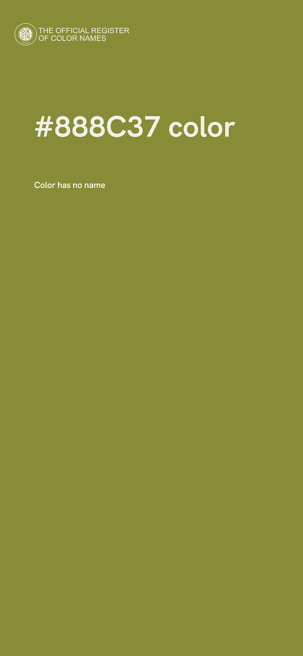 #888C37 color image