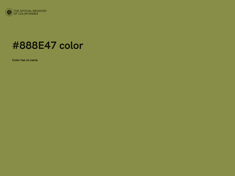 #888E47 color image