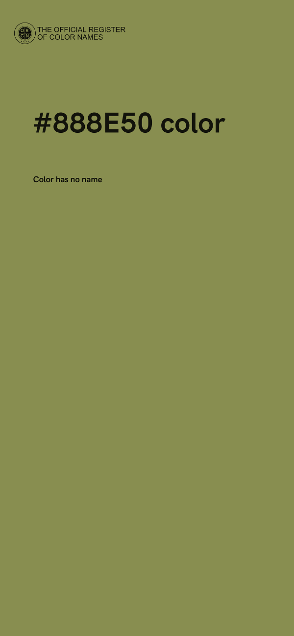#888E50 color image