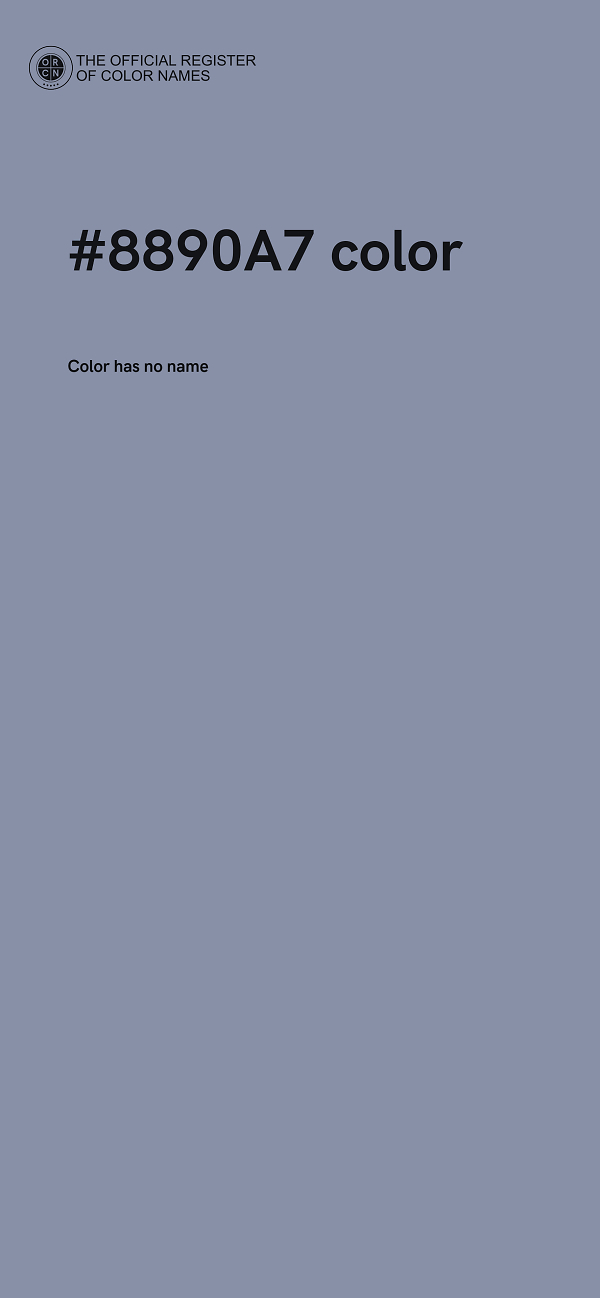 #8890A7 color image