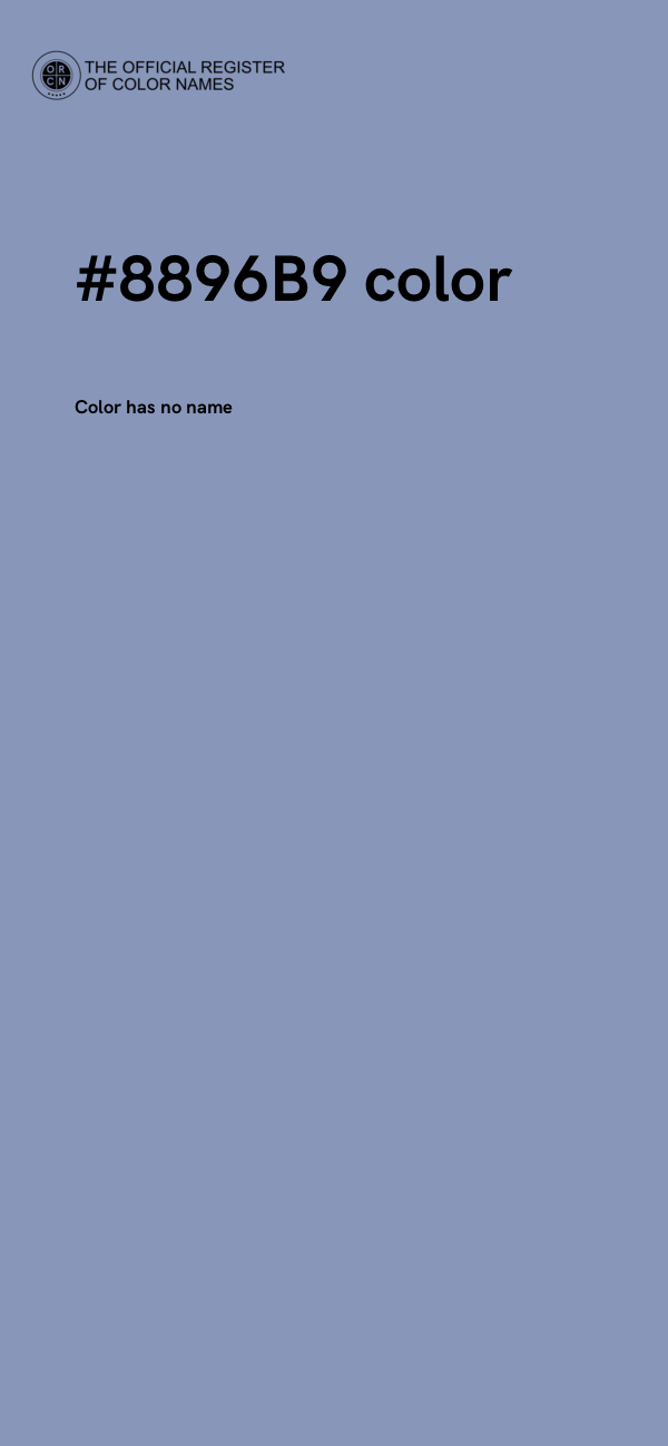 #8896B9 color image