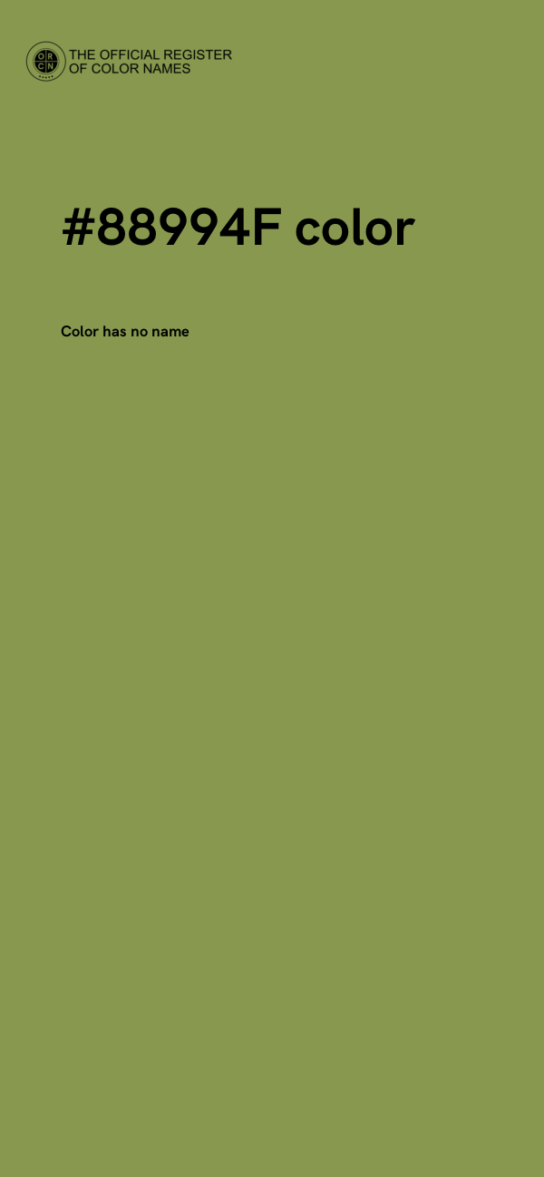 #88994F color image