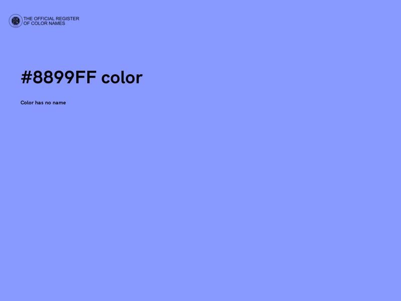 #8899FF color image