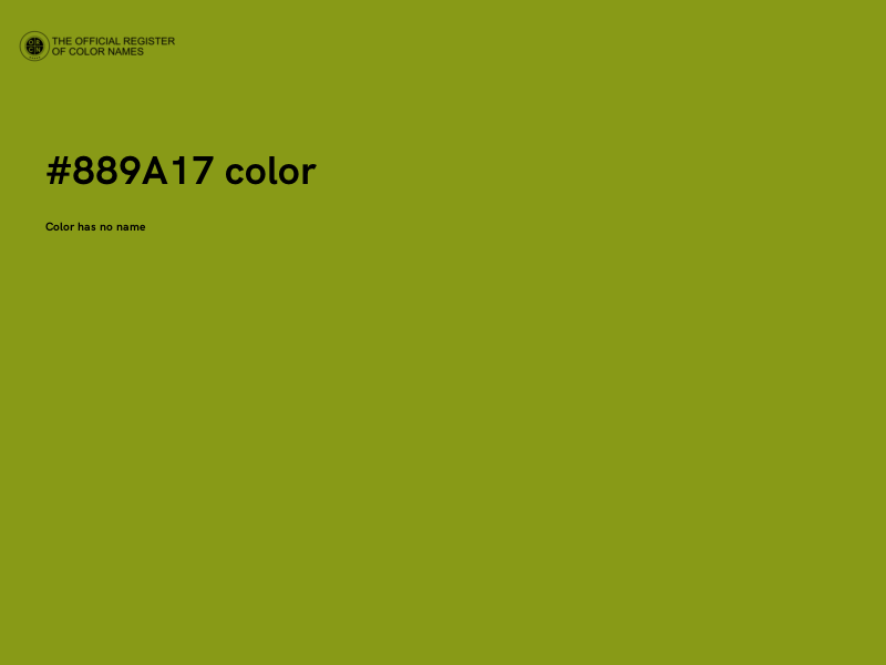 #889A17 color image