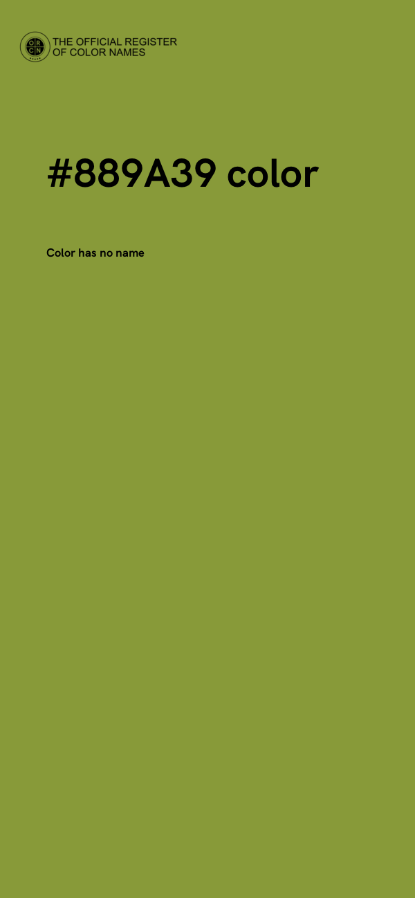 #889A39 color image
