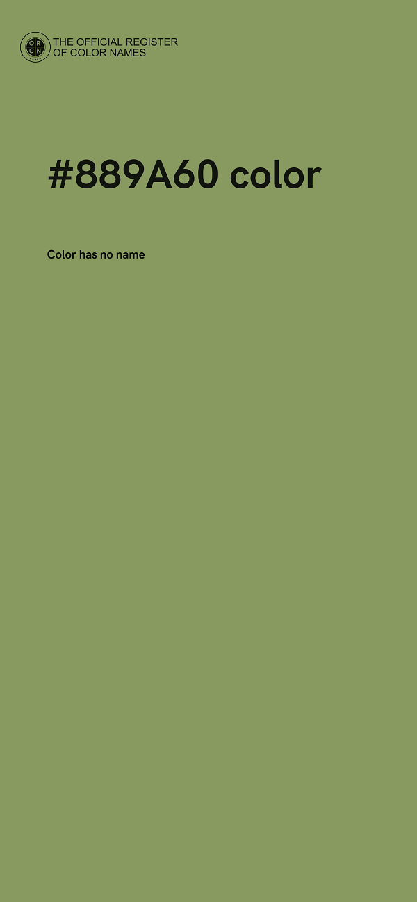 #889A60 color image