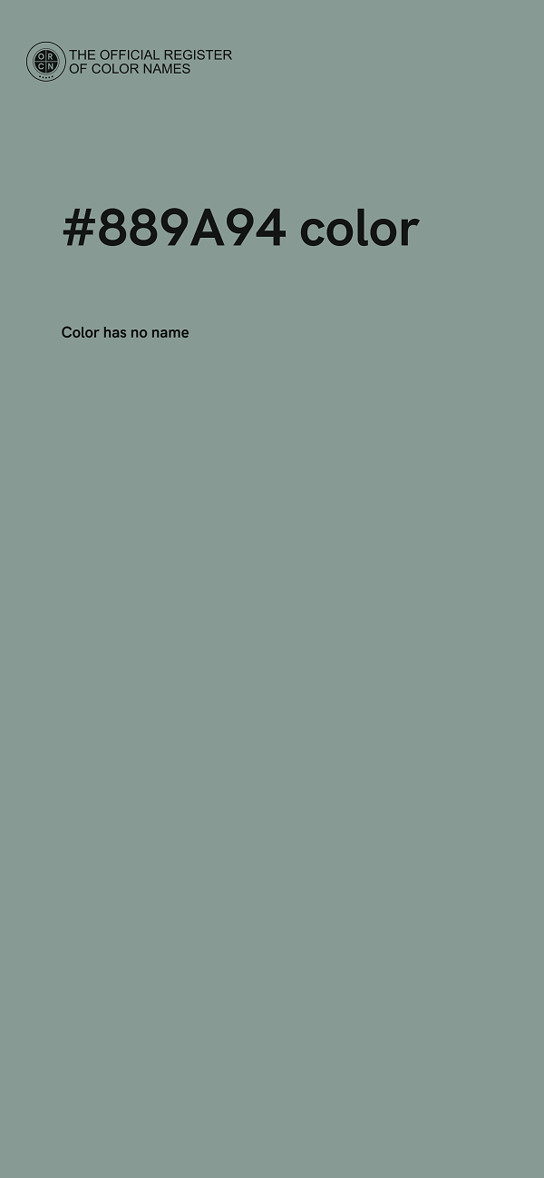 #889A94 color image